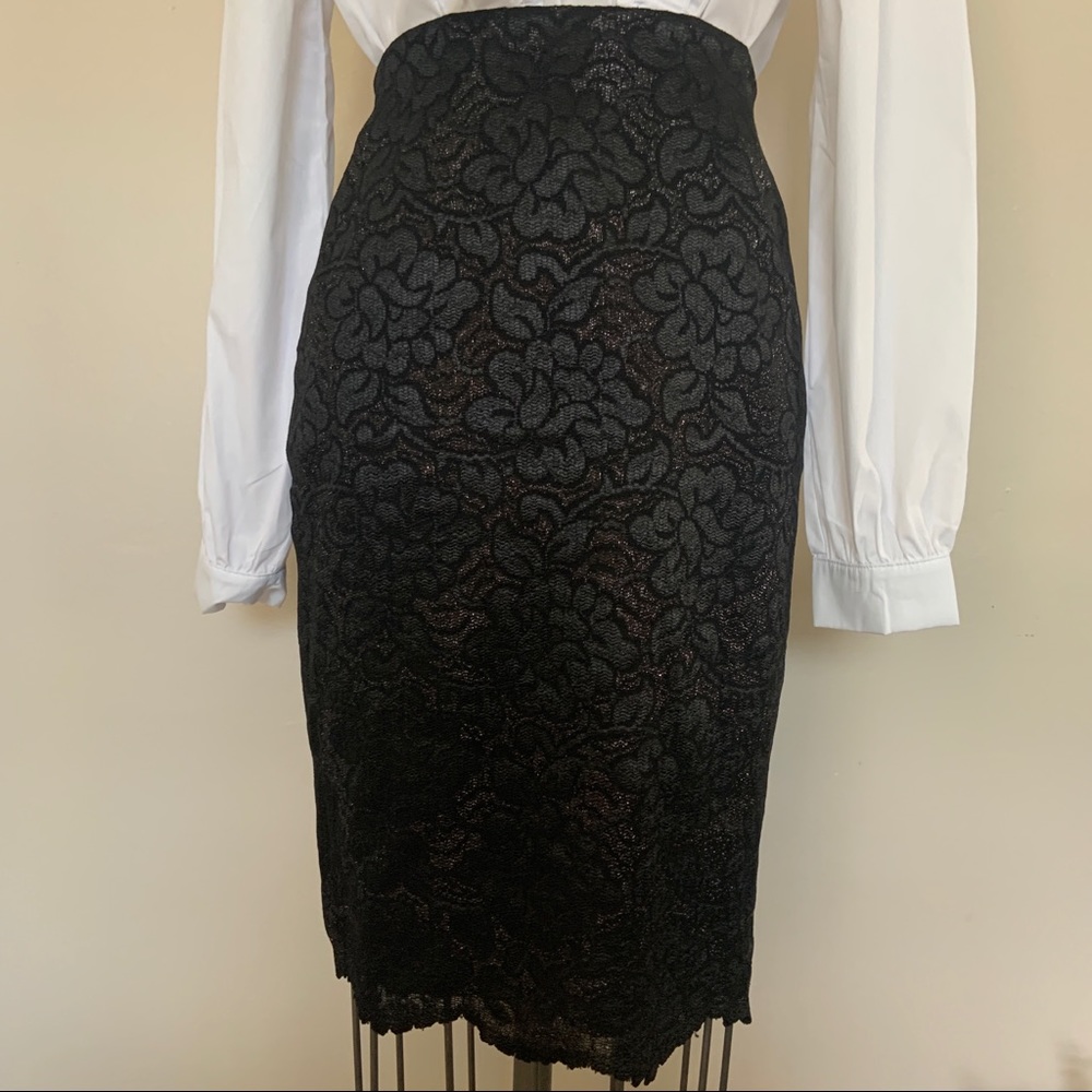 Liz Claiborne Collection Black Lace Pencil Skirt